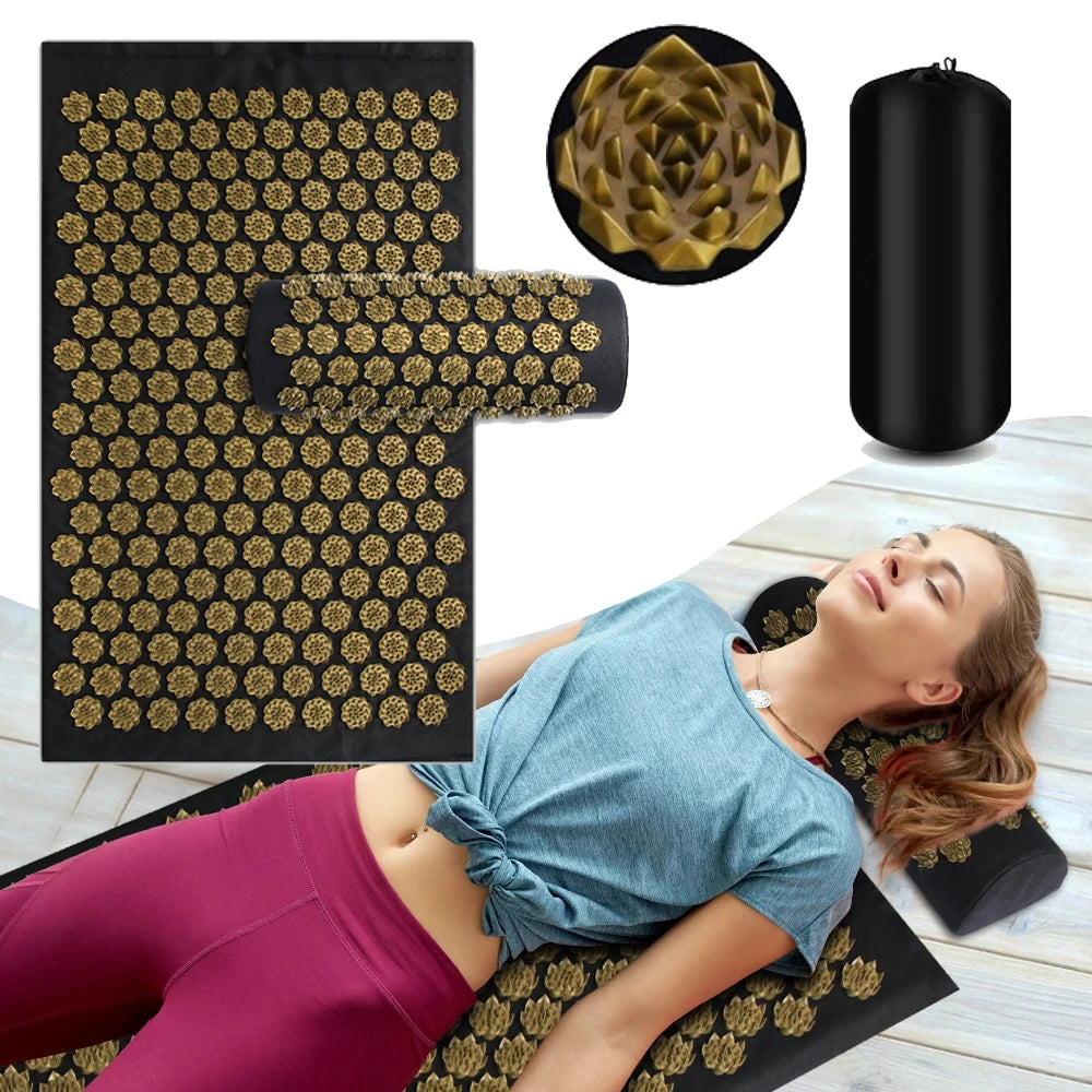 ZenSpike™ Acupressure Mat & Pillow Set – Natural Pain Relief, Deep Relaxation, Anytime, Anywhere