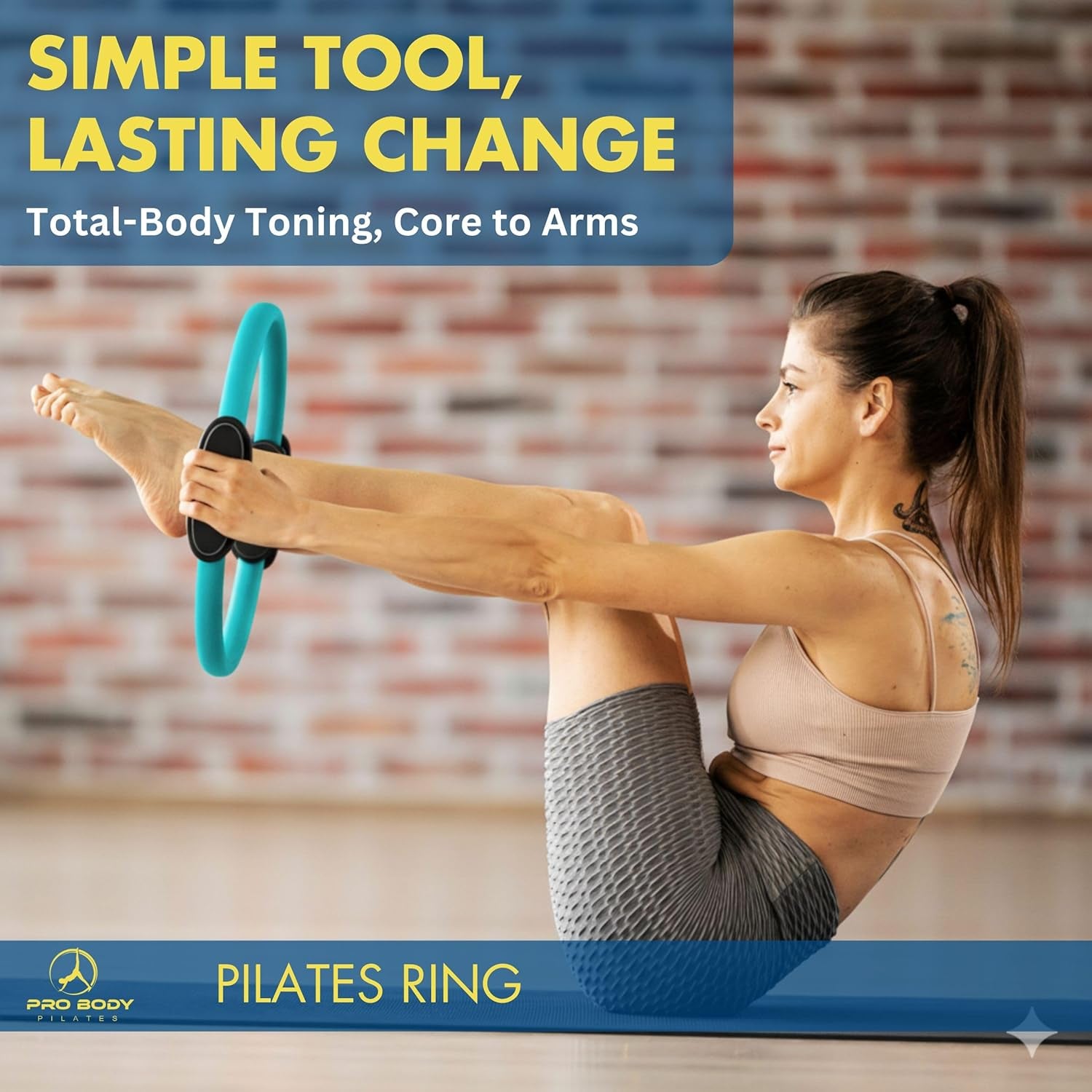 Ring Circle, Fitness Ring Magic Circle, Pilates Ring 14 Inch for Thigh Workout, Yoga Ring Thigh Toner, Inner Thigh Exercise Equipment for Women, Pilates Equipment Thigh Master